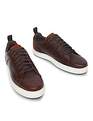 Pure Leather Plain Casual Shoes