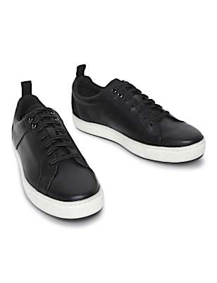 Pure Leather Plain Casual Shoes