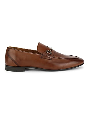Pure Leather Plain Slip-on Loafers