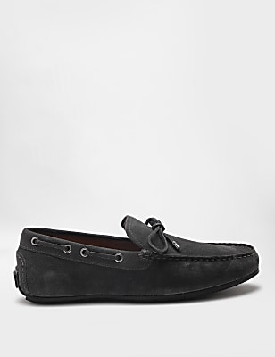 Pure Leather Plain Slip-On Loafers