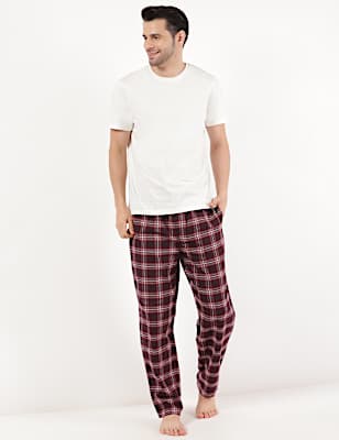 Pure Cotton Checked Regular Fit Pyjama