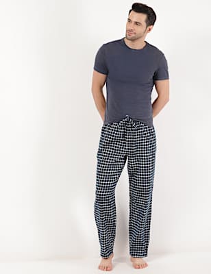 Pure Cotton Checked Regular Fit Pyjama