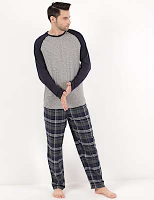 Pure Cotton Round Neck Pyjama Set
