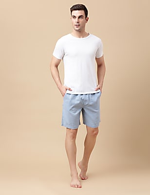 Cotton Blend Printed Shorts