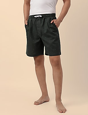 Cotton Mix Printed Regular Fit Shorts