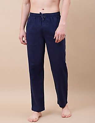 Cotton Mix Plain Relaxed Fit Pants
