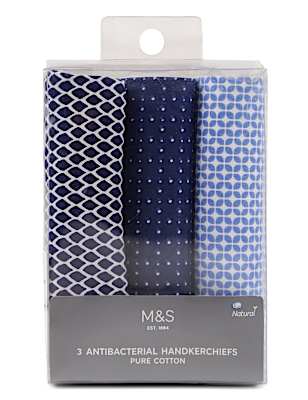 Pack of 3 Pure Cotton Printed Handkerchief