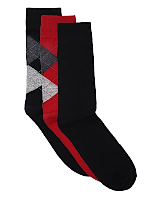 3Pk Argyle Sock