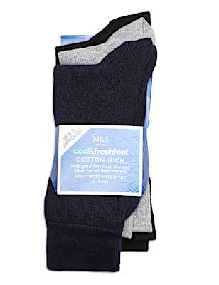 3 Pack Cotton Mix Calf Length Shocks