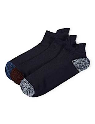 3 Pairs of Cotton Mix Textured Socks