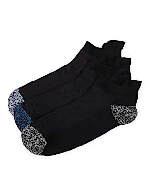 3 Pairs of Cotton Mix Textured Socks