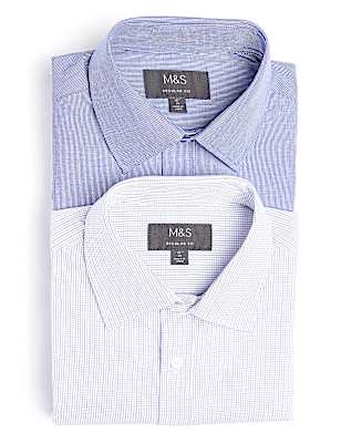 2PK Easy To Iron  Design Shirt