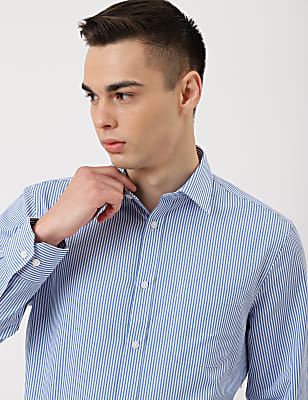 Pure Cotton Striped Classic Collar Shirt