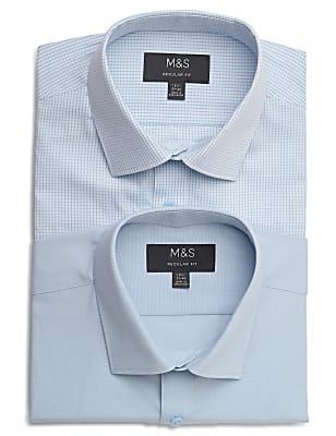 2pk Easy To Iron Design Shirt