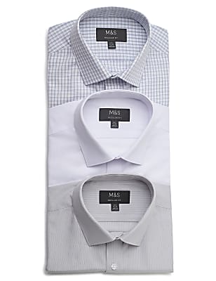 3PK Easy To Iron  Design Shirt