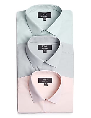 3PK Easy To Iron&nbsp; Solid Shirt