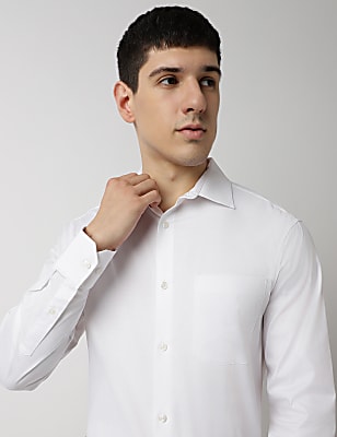 Slim Fit Cotton Rich Spread Collar Shirt