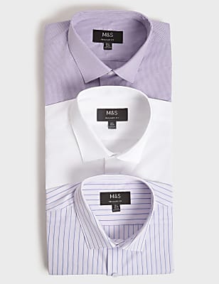 3pk Spread Collar Full Sleeves Shirt