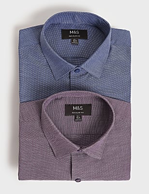2pk Self Design Full Sleeves Shirt