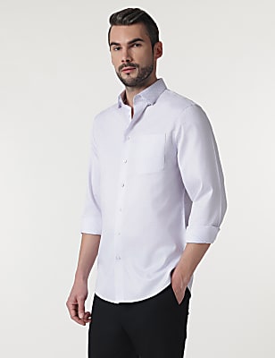 Pure Cotton Self Design Full Sleeves Shirt