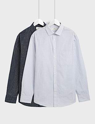2pk Easy Iron Shirts