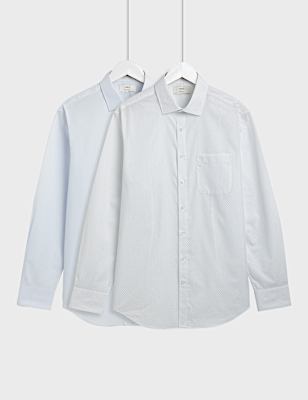 2pk Slim Fit Easy Iron Shirts