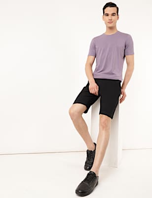 Cotton Blend Round Neck Solid T-Shirt