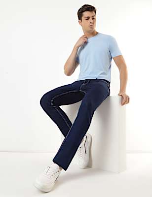 Cotton Blend Round Neck Solid T-Shirt