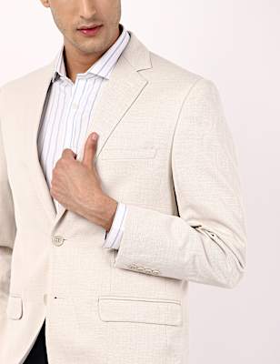 Plain Lapel Collar Blazer