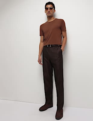 Textured Tailored Fit Trousers