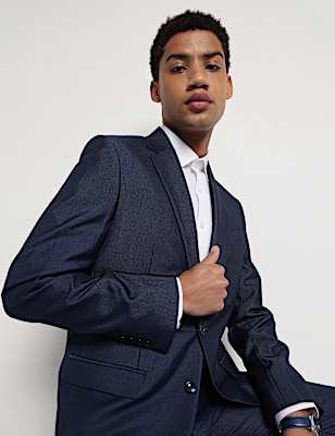 Textured Single-Breasted Blazer