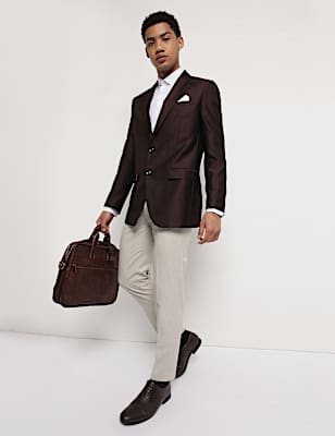 Textured Single-Breasted Blazer