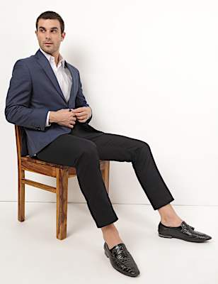 Plain Lapel Collar Blazer