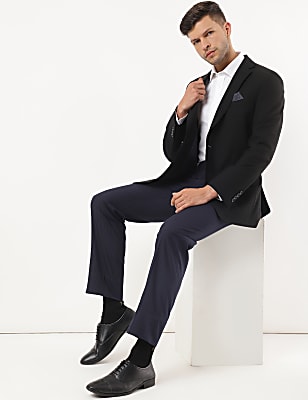 Plain Lapel Collar Blazer