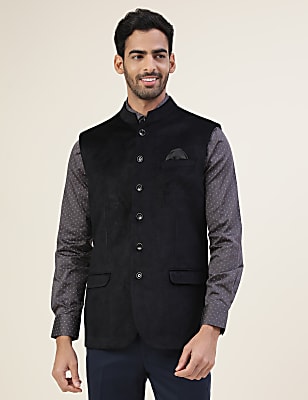 Premium Embossed Sateen Tailored Fit Waistcoat