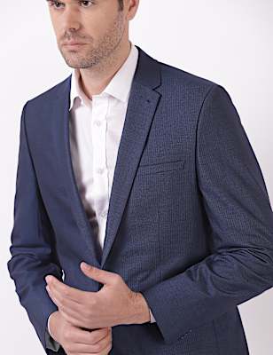 Plain Lapel Collar Blazer