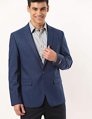 Plain Lapel Collar Blazer