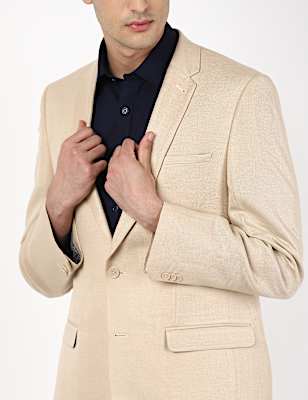 Linen Viscose Solid Jacket
