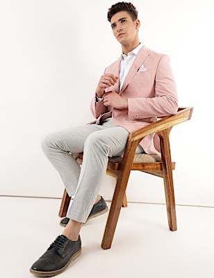 Plain Lapel Collar Blazer