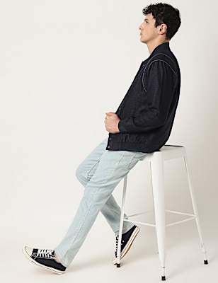 Striped Regular Fit Bomber Jacket