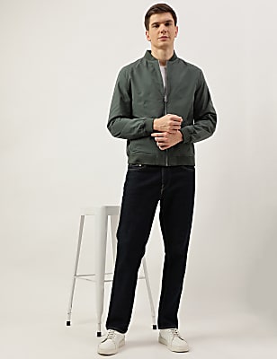 Plain Band Collar Jacket