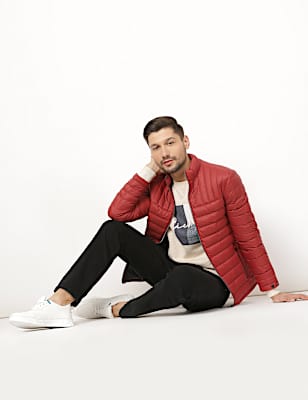 Pure Polyamide Plain High Neck Jacket