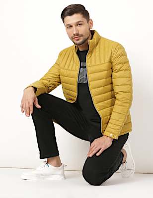 Pure Polyamide Plain High Neck Jacket
