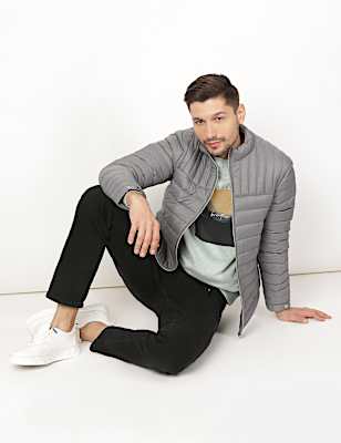 Pure Polyamide Plain High Neck Jacket