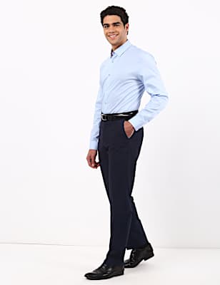 Plain Dark Navy Slim Fit Trouser