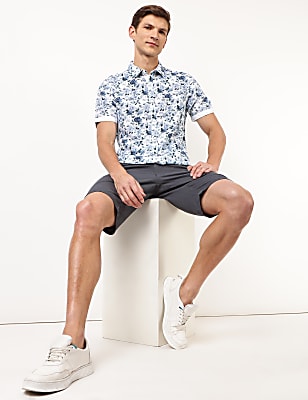 Linen Mix Plain Regular Fit Shorts