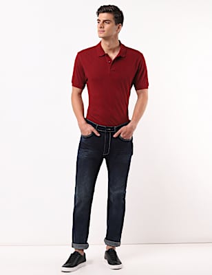 Straight Fit Denim With Stretch