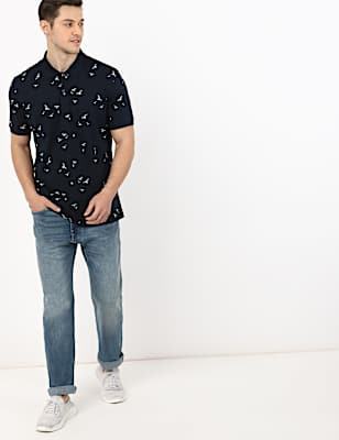 Cotton Mix Plain Regular Fit Jeans