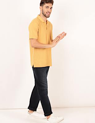 Cotton Mix Plain Regular Fit Jeans