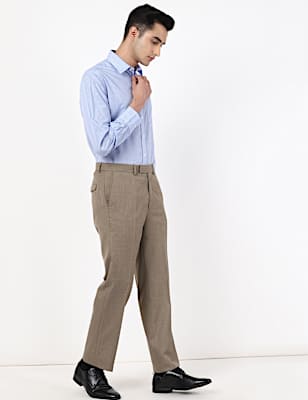 Regular Fancy Texture Trousers